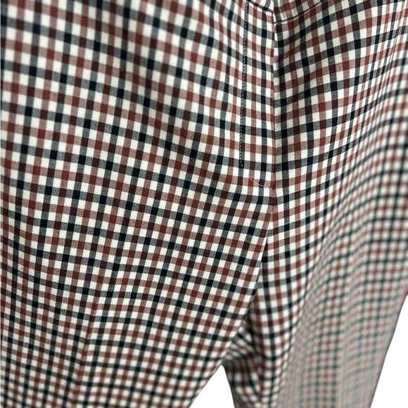 Theory Treeca Cropped Check Pants blue white red 6 or 28 - Picture 9 of 14